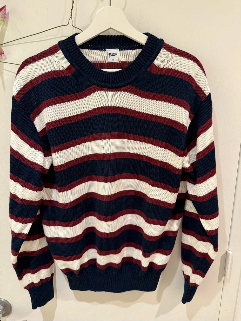 Striped Cotton Crewneck Sweater